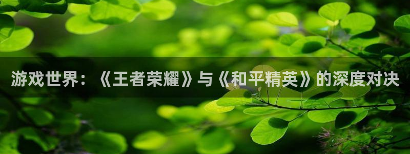 沐鸣2手机网页版：游戏世界：《王者荣耀》与《和平精英》的深度